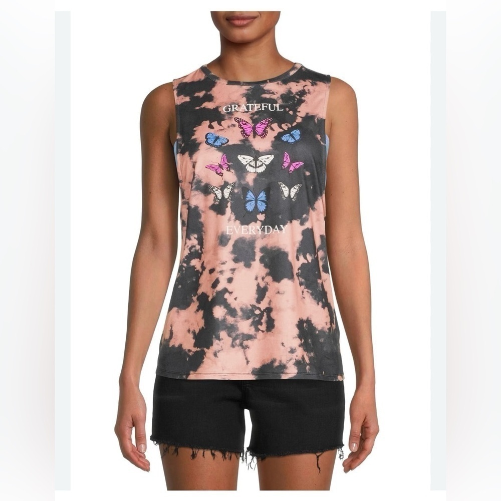 GRATEFUL EVERYDAY Butterfly Tank Top~JUNIOR Size LARGE (11-13)~NEW w/tags
